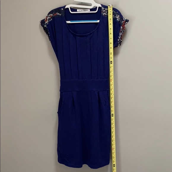 Navy Blue Tie-Back Dress w/Pockets - Picture 5 of 5
